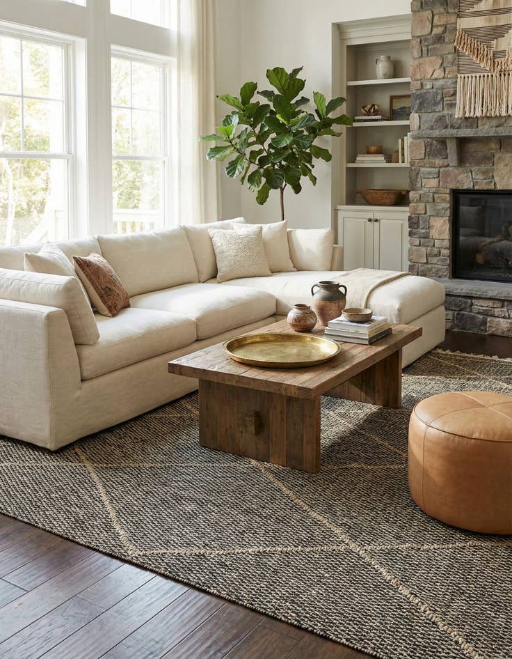 Detail image of 6' 6 x 14' 5  Hand Knotted Moroccan Wool Runner Rug