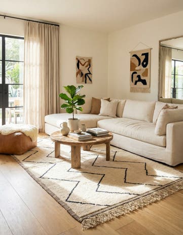 5' 3 x 8' 5 Hand Knotted Moroccan Wool Rug