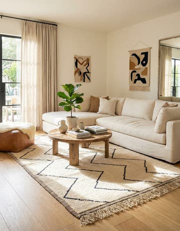 5' 3 x 8' 5 Hand Knotted Moroccan Wool Rug