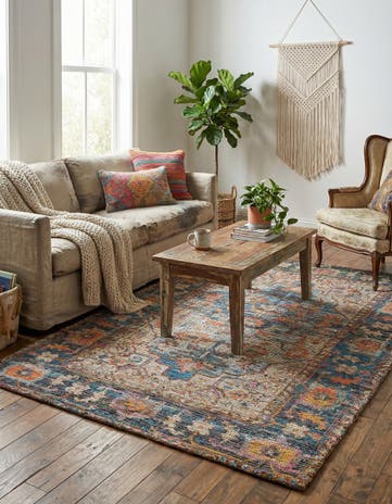 4' 1 x 6' 1 Hand Woven Chenille Jute Rug