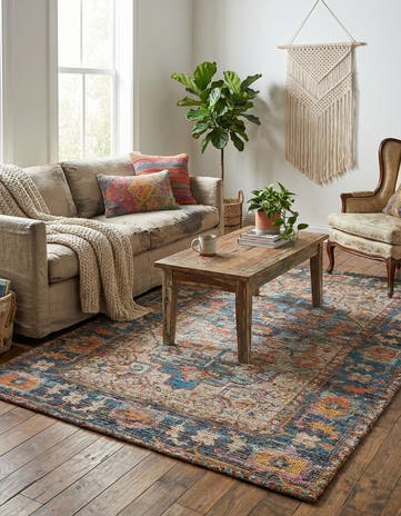4' 1 x 6' 1 Hand Woven Chenille Jute Rug