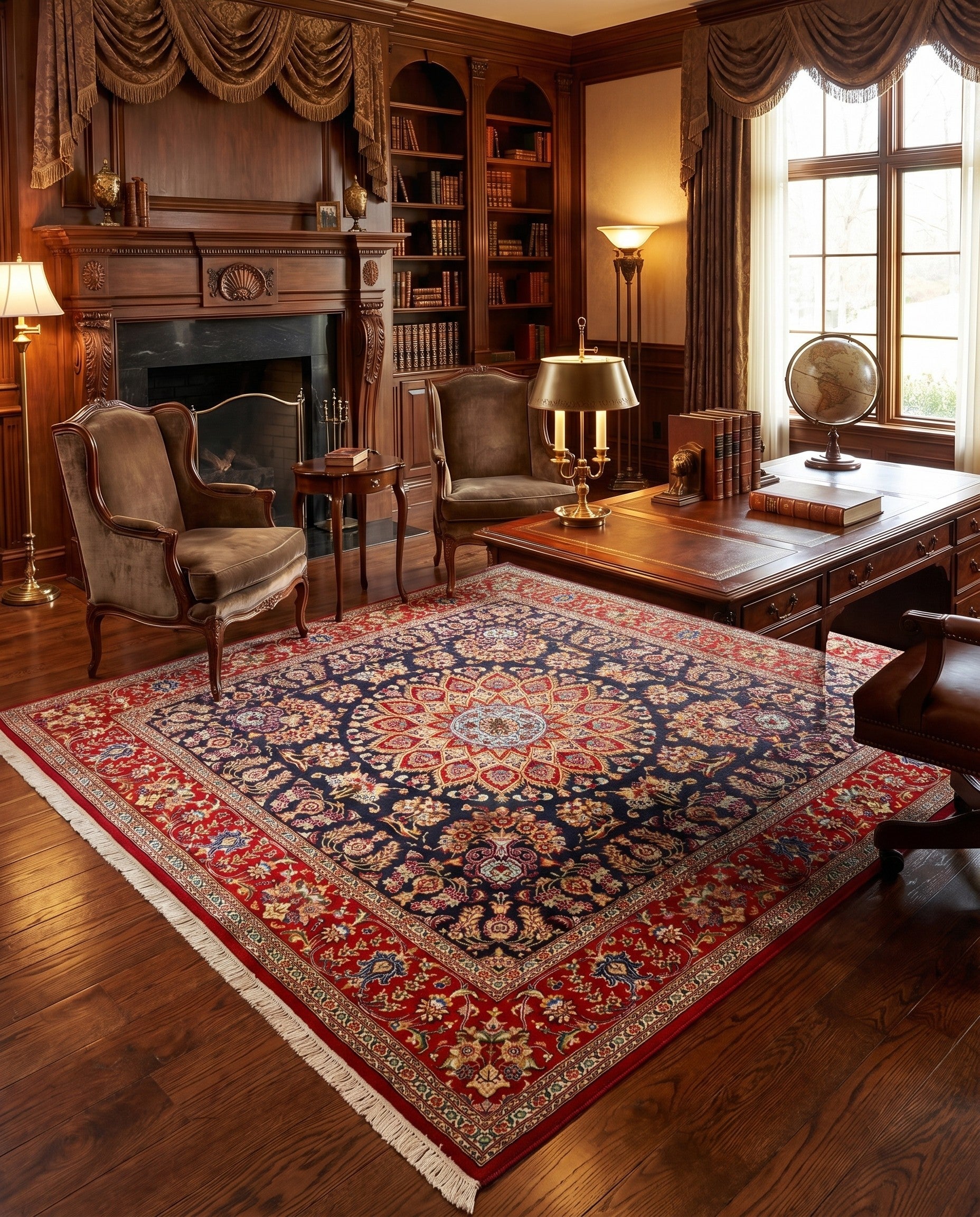 6' 7 x 6' 7 Ghom Square Rug