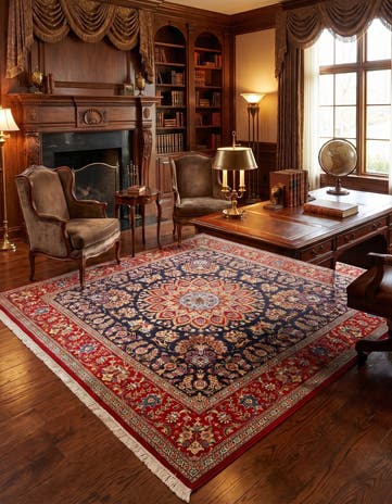 6' 7 x 6' 7 Ghom Square Rug