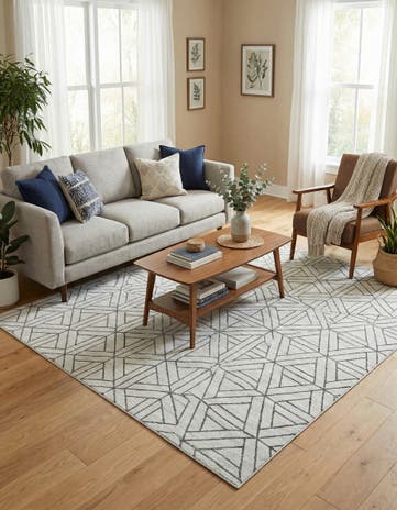 10' x 10' Lattice Trellis Square Rug