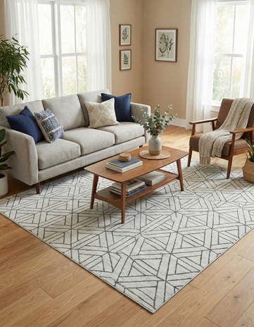 10' x 10' Lattice Trellis Square Rug