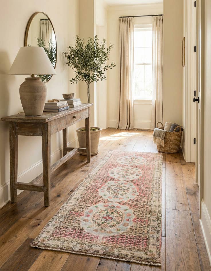 Detail image of 2' 1 x 7' 1  Hand Knotted Ultra Vintage Persian Wool Runner Rug