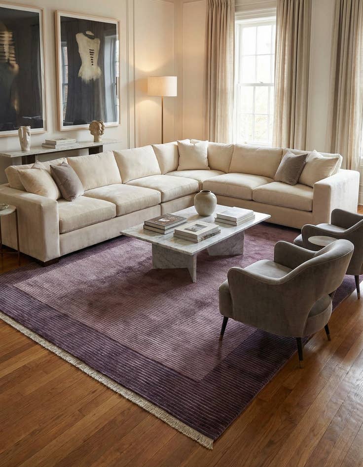 Detail image of 6' 6 x 9' 10  Hand Knotted Darya Wool Rug