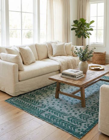 4' 11 x 7' 2 Hand Knotted Darya Wool Rug