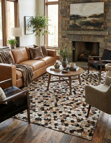 5' x 7' 10 Cowhide - Patchwork Rug