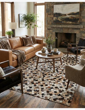 5' x 7' 10 Cowhide - Patchwork Rug