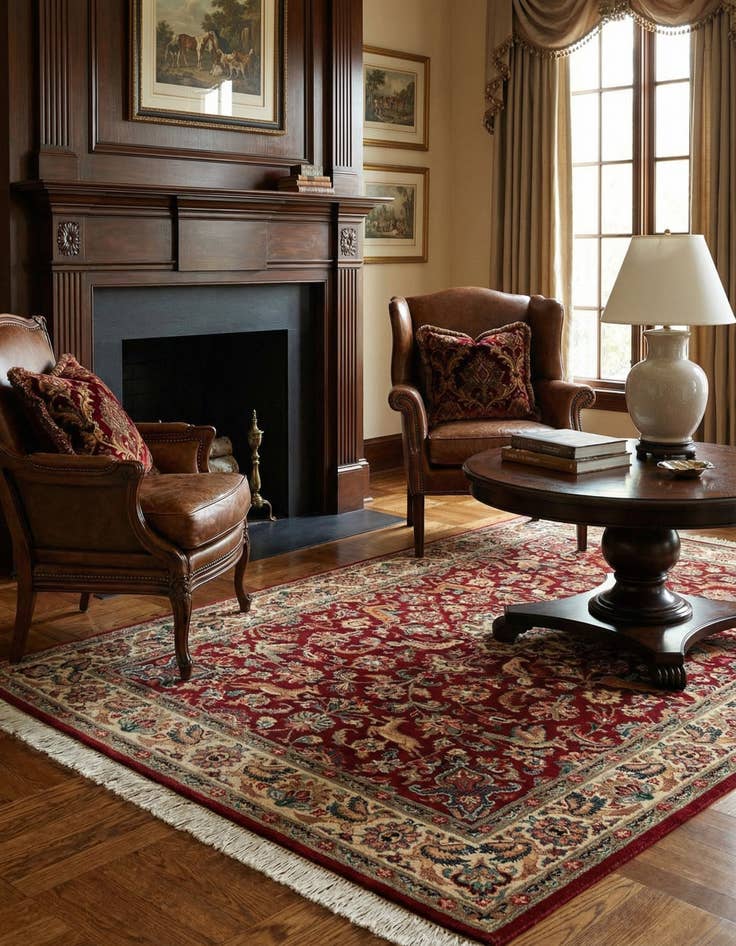 Detail image of  4' 2 x 6' 7  Hand Knotted Lahour Wool Rug