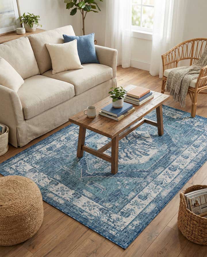 4' x 6' Easy-Clean Traditional Indoor / Outdoor Rug