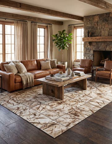 4' 11 x 7' 11 Cowhide - Patchwork Rug