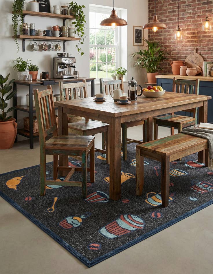 Detail image of 5' x 7' 7  Washable  Indoor / Outdoor Rug