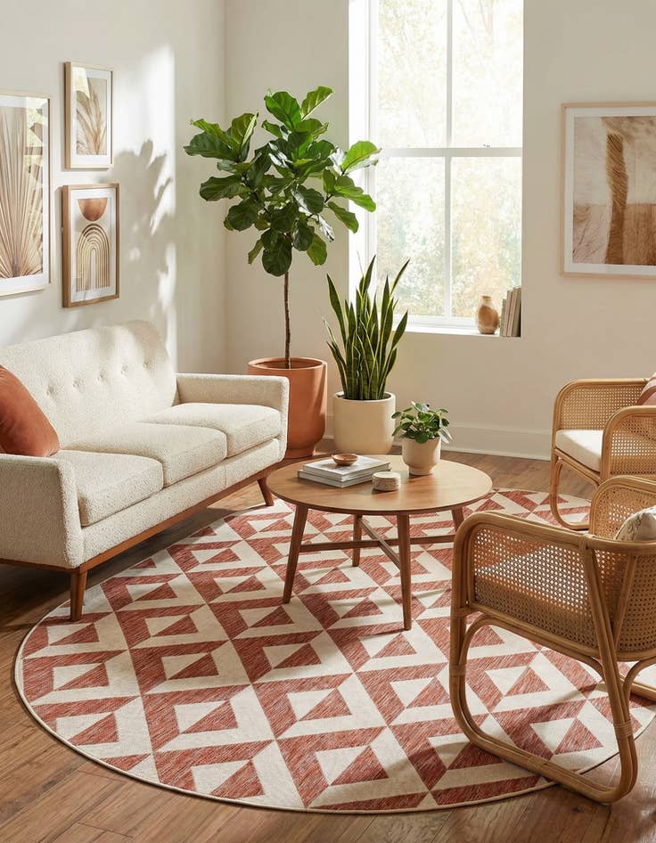 Detail image of 7' 10 x 10' Easy-Clean Jill Zarin Napa Indoor / Outdoor Oval Rug