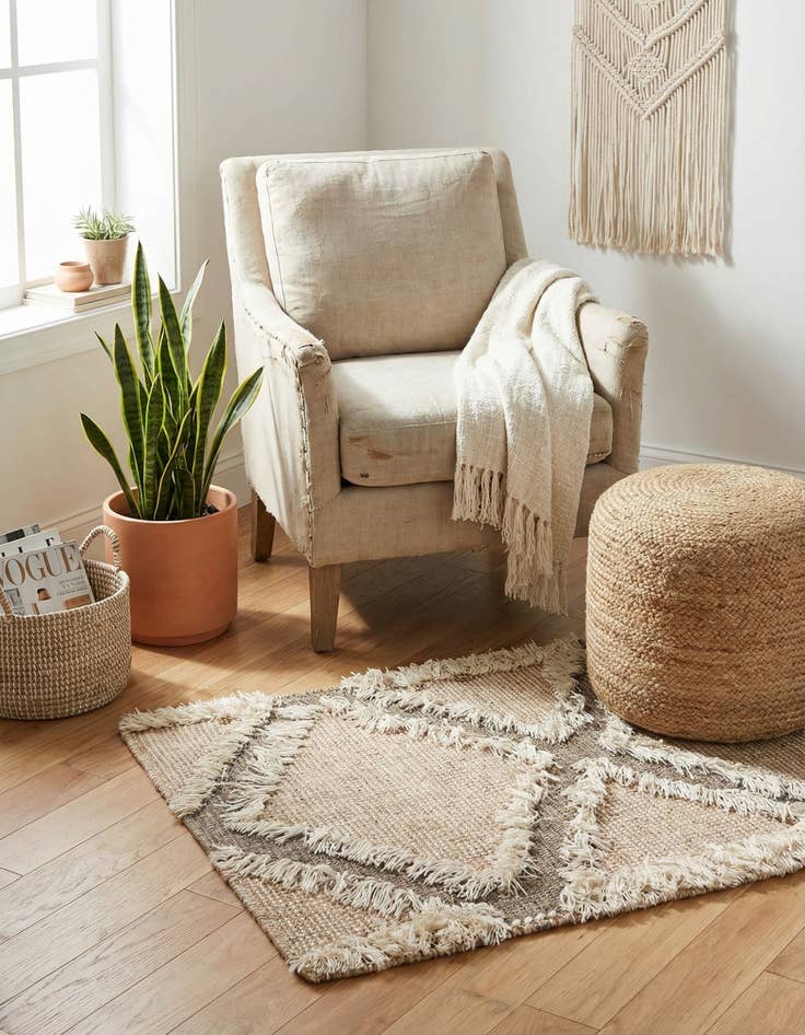 Detail image of  2' x 2' 10  Hand Woven Arizona Wool Rug