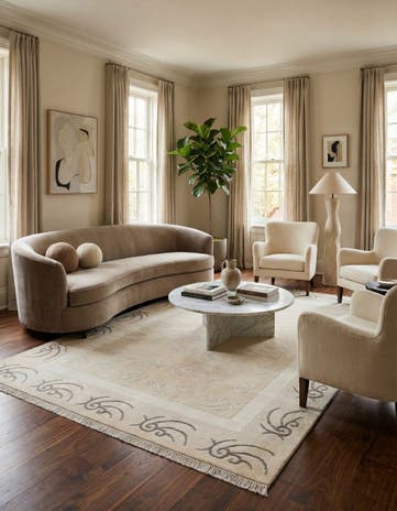 5' 8 x 7' 10 Hand Knotted Darya Wool Rug