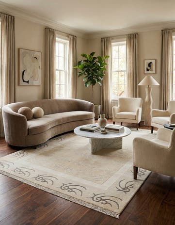 5' 8 x 7' 10 Hand Knotted Darya Wool Rug