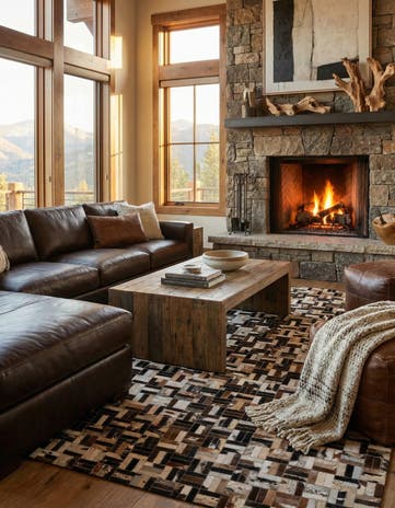 5' x 7' 11 Cowhide - Patchwork Rug