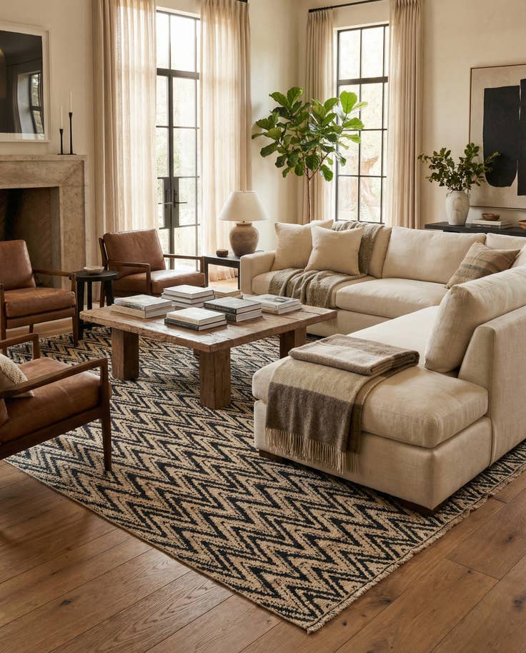 Detail image of 8' 6 x 12' 7 Hand Knotted Moroccan Wool Rug
