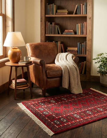 2' 7 x 3' 11 Hand Knotted Afghan Ersari Wool Rug