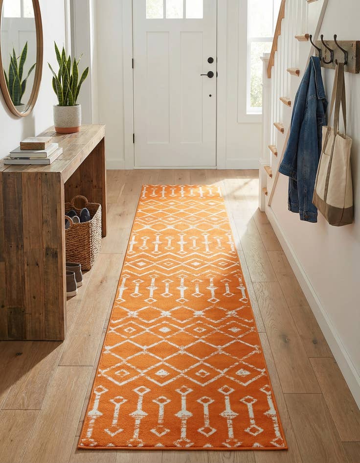 Detail image of 2' x 9' 10 Kasbah Trellis Runner Rug