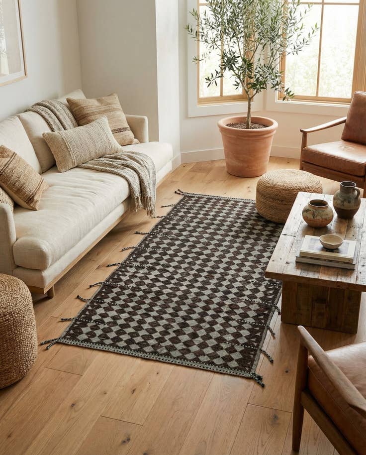 Detail image of 5' 5 x 7' 10 Hand Knotted Moroccan Wool Rug