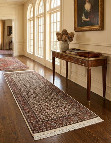 5' 4 x 11' 5 Hand Knotted Farahan Wool Runner Rug