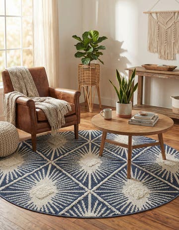 5' 3 x 5' 3 Boho Round Rug