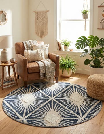 4' x 4' Boho Round Rug