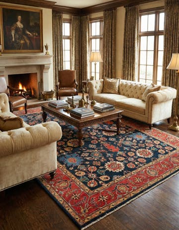 8' 2 x 11' 3 Hand Knotted Peshawar Ziegler Rug
