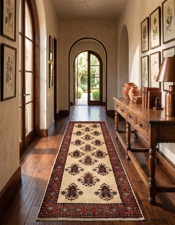 3' 1 x 9' 8 Luribaft Wool Runner Rug