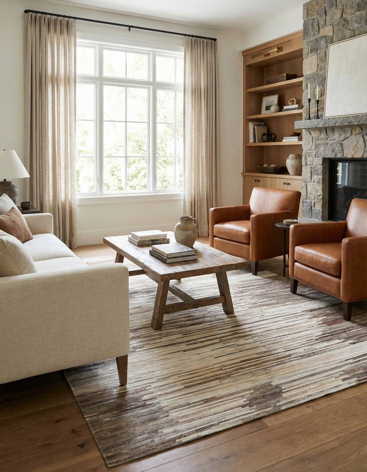 Detail image of 5' x 8' 3 Cowhide Rug