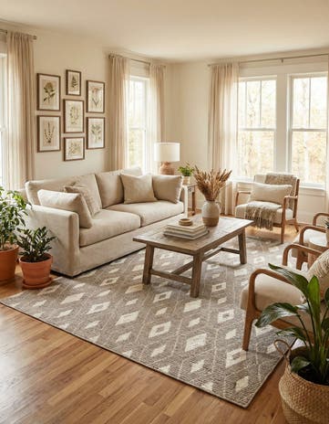 Cloud Gray Sepia Rug