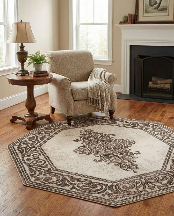 160cm x 160cm Hermitage Tapis Octogone