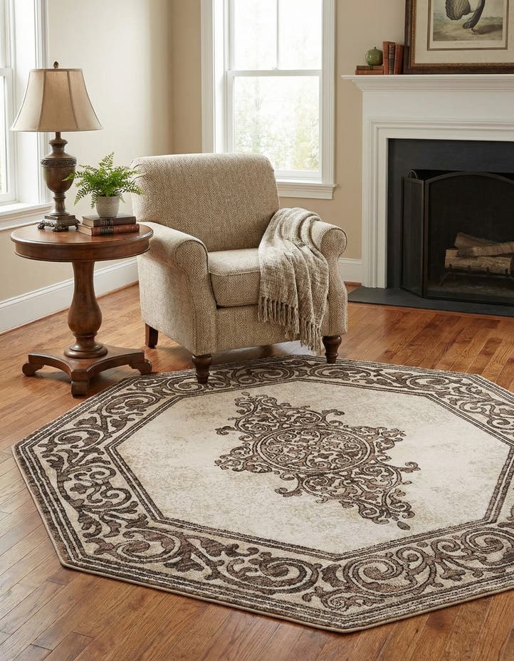 5' 3 x 5' 3 Hermitage Octagon Rug