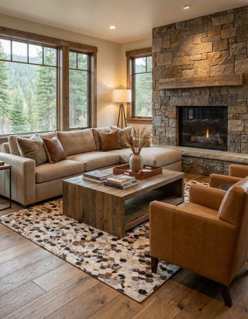 5' 2 x 7' 10 Cowhide Rug