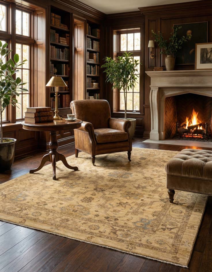 Detail image of 6' 2 x 8' 6 Ziegler Wool Rug