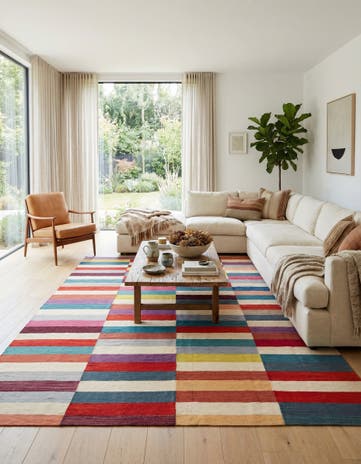 8' 3 x 11' 3 Hand Woven Kilim Modern Wool Rug