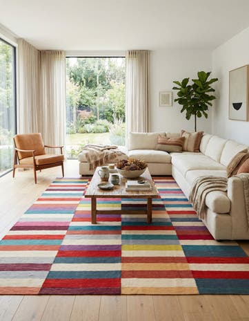 8' 3 x 11' 3 Hand Woven Kilim Modern Wool Rug