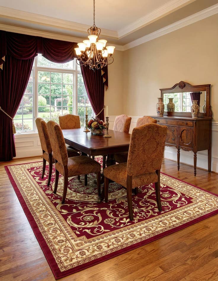 Detail image of 7' 10 x 11' Classic Aubusson Rug