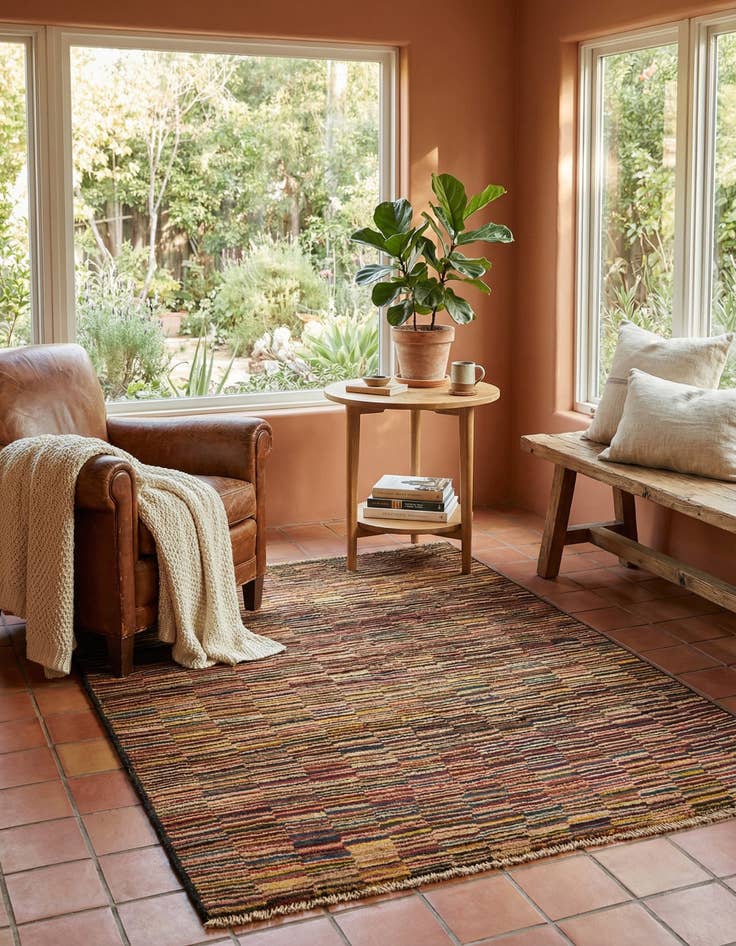 Detail image of 3' 3 x 4' 5 Hand Knotted Modern Ziegler Rug