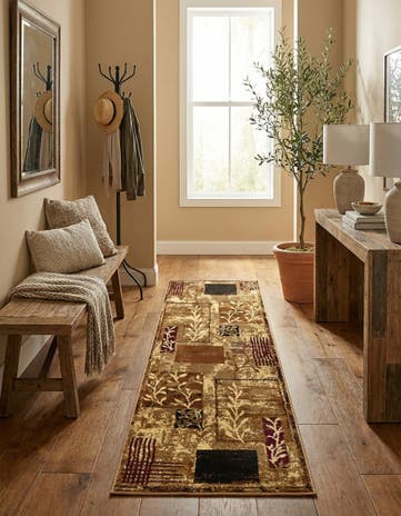 Beige Cafe Runner Rug