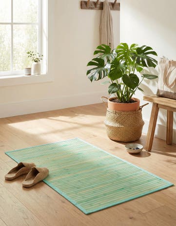 Aqua Bamboo Rug