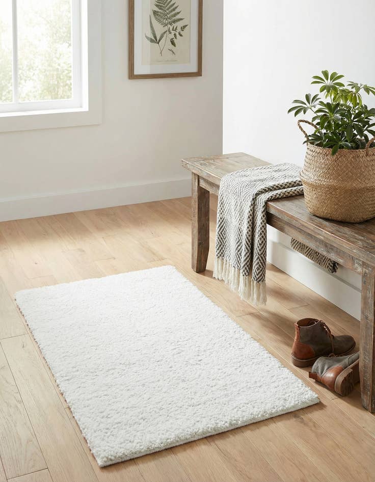 Detail image of  2' 2 x 3' Solid Frieze Rug