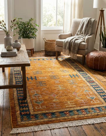 3' 2 x 5' 7 Hand Knotted Ziegler Wool Rug