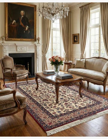 4' 10 x 7' 8 Isfahan Wool Rug