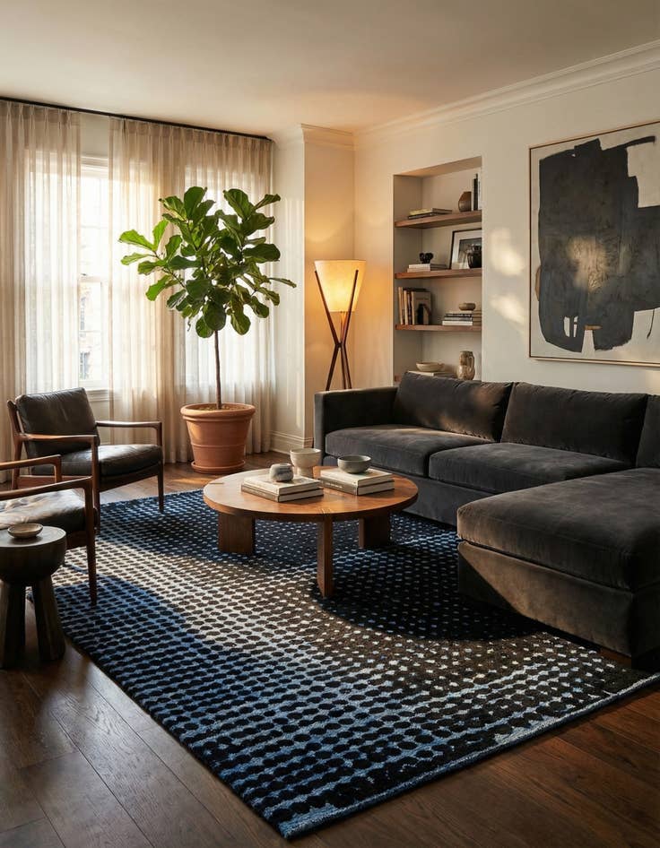 Detail image of 7' 10 x 10' 4  Hand Knotted Darya Wool Rug