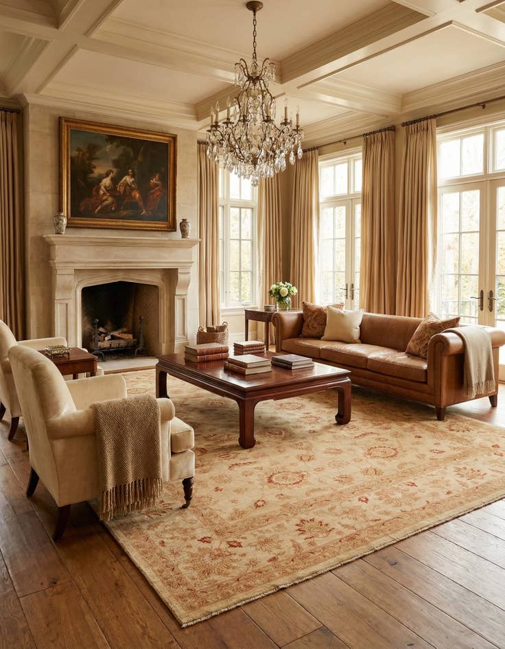 Detail image of 13' x 17' 6  Hand Knotted Peshawar Ziegler Rug