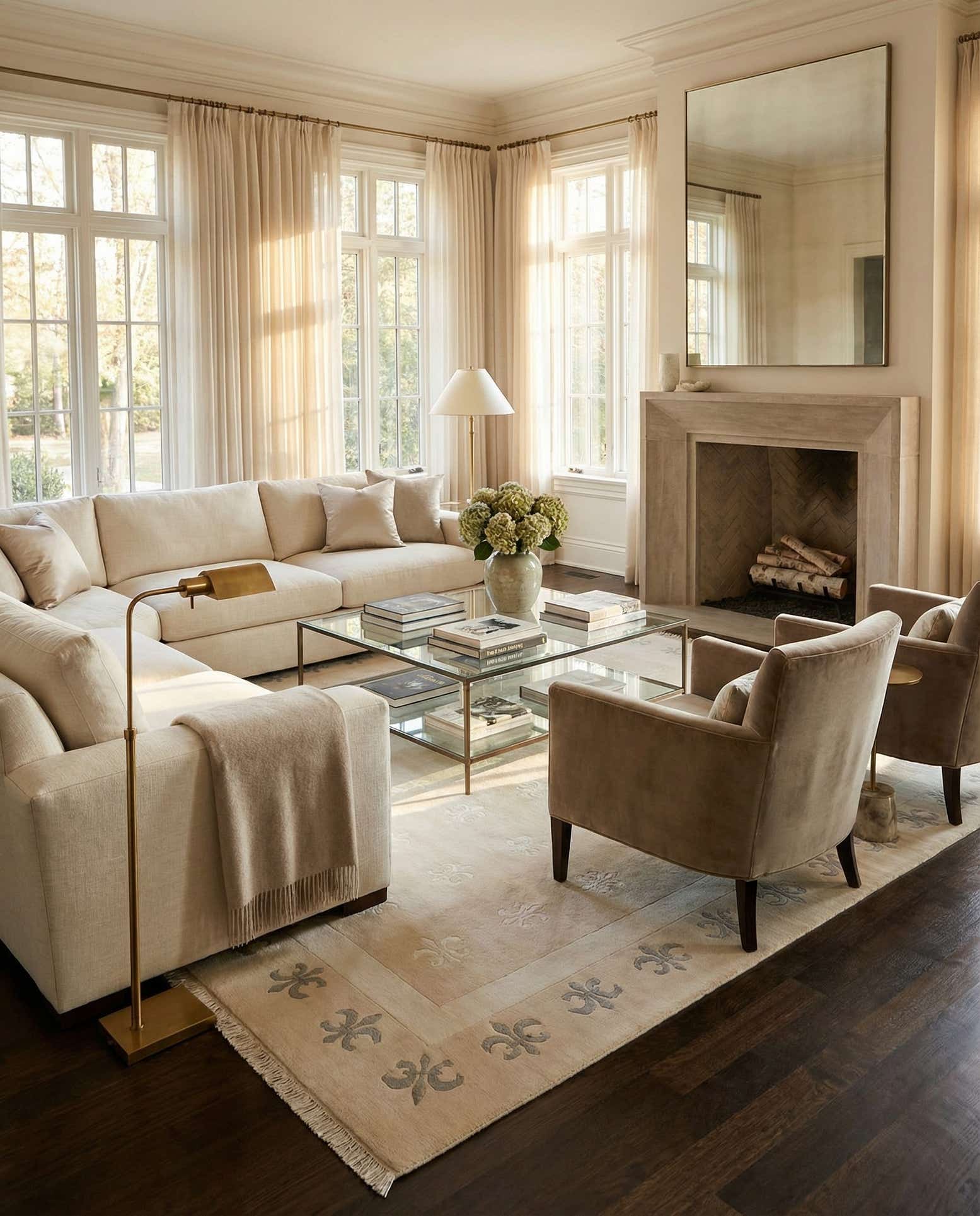 6' 9 x 9' 11 Hand Knotted Darya Wool Rug